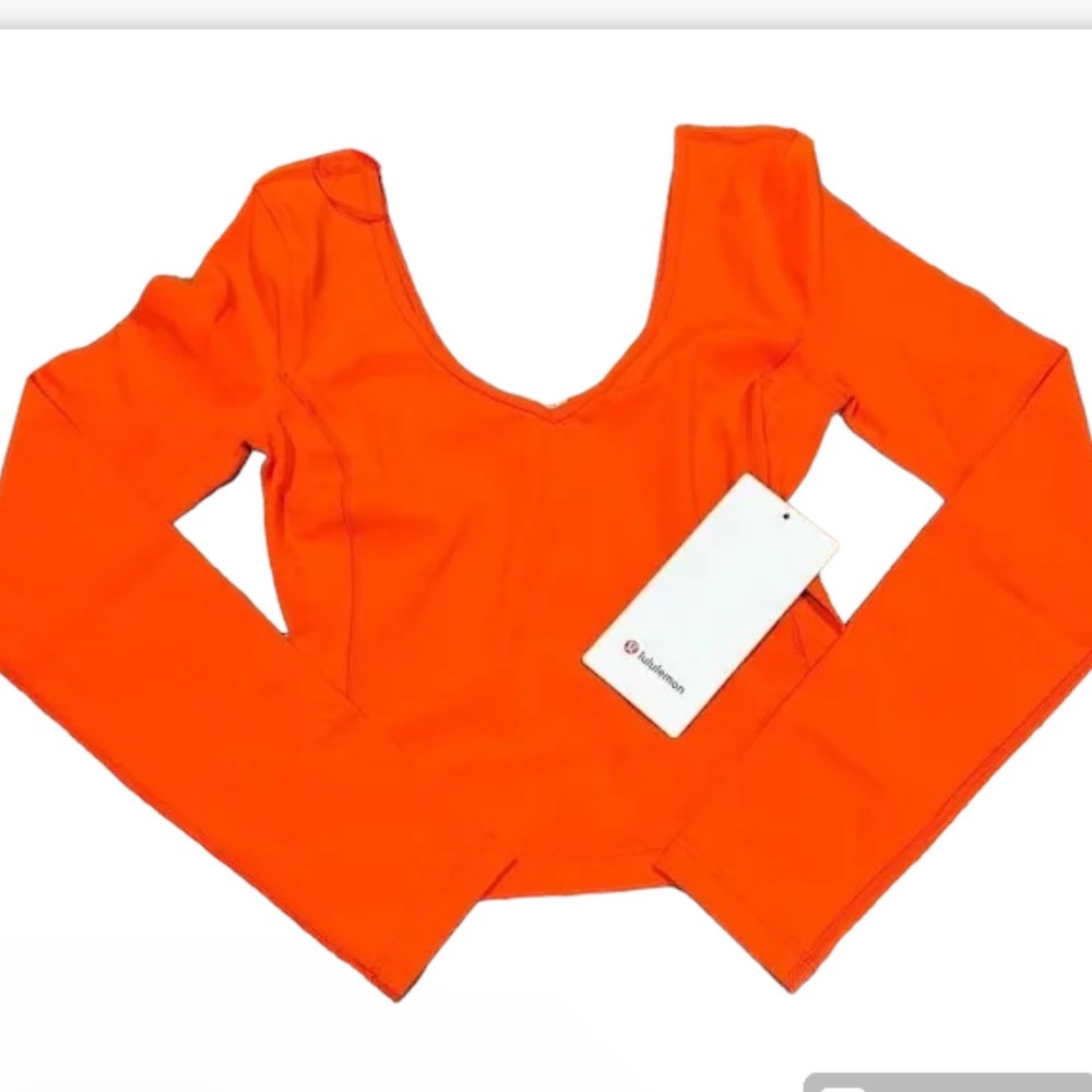 LULULEMON womens Align Long Sleeve Solar Red Orange